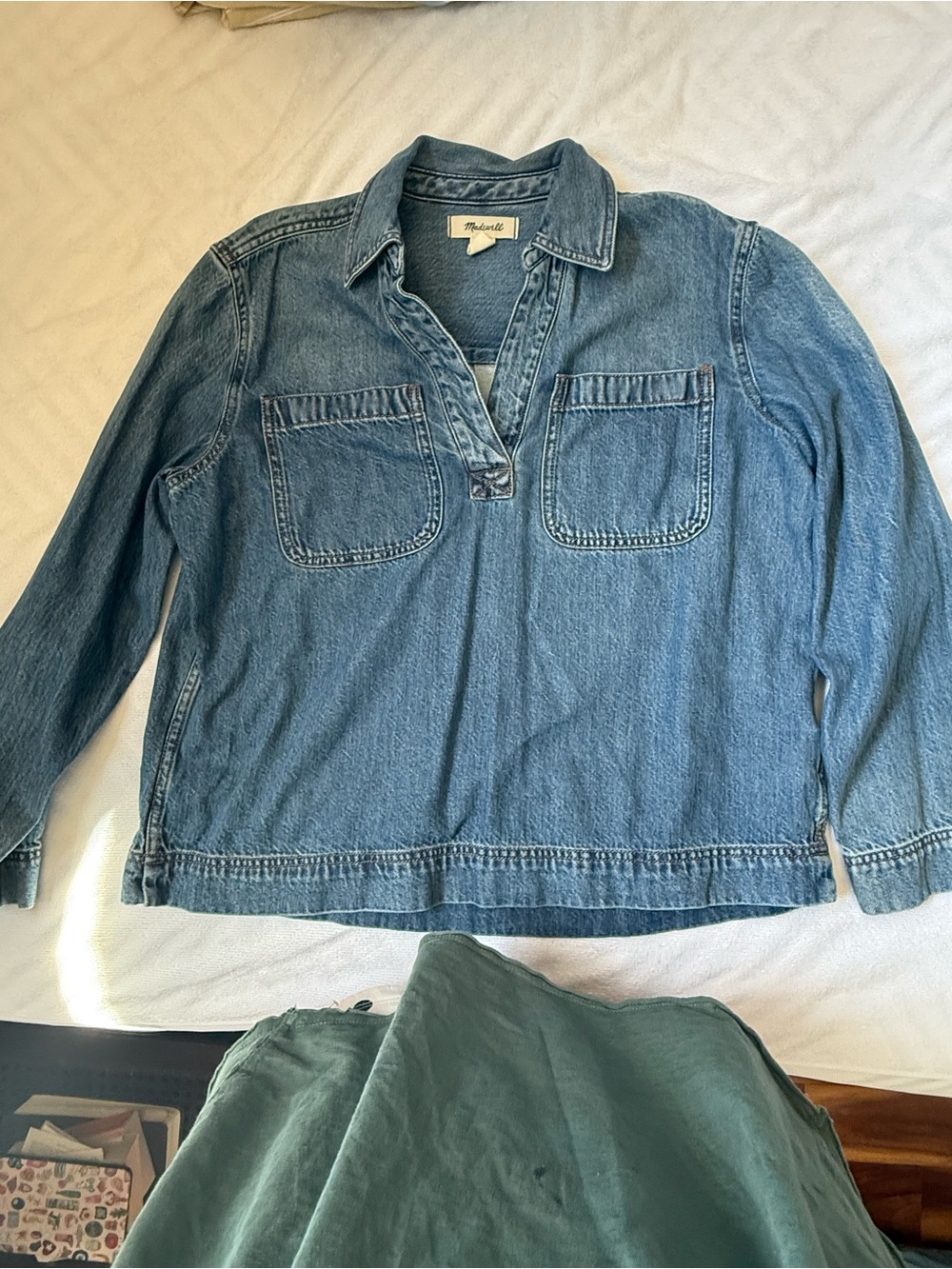 Madewell popover denim shirt